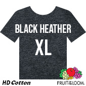 Fruit of the Loom HD Cotton T-shirt - Black Heather - XL
