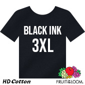 Fruit of the Loom HD Cotton T-shirt - Black Ink - 3XL