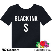 Fruit of the Loom HD Cotton T-shirt - Black Ink - Small