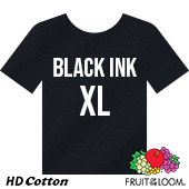 Fruit of the Loom HD Cotton T-shirt - Black Ink - XL