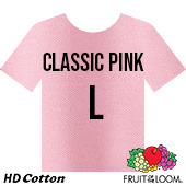 Fruit of the Loom HD Cotton T-shirt - Classic Pink - Large