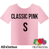 Fruit of the Loom HD Cotton T-shirt - Classic Pink - Small