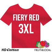 Fruit of the Loom HD Cotton T-shirt - Fiery Red - 3XL