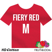 Fruit of the Loom HD Cotton T-shirt - Fiery Red - Medium