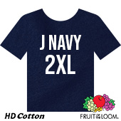 Fruit of the Loom HD Cotton T-shirt - J Navy - 2XL