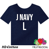Fruit of the Loom HD Cotton T-shirt - J Navy - Large