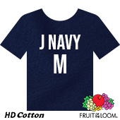 Fruit of the Loom HD Cotton T-shirt - J Navy - Medium