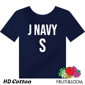 Fruit of the Loom HD Cotton T-shirt - J Navy - Small