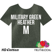 Fruit of the Loom HD Cotton T-shirt - Military Green Heather - Medium