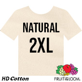 Fruit of the Loom HD Cotton T-shirt - Natural - 2XL