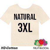 Fruit of the Loom HD Cotton T-shirt - Natural - 3XL