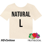 Fruit of the Loom HD Cotton T-shirt - Natural - Large