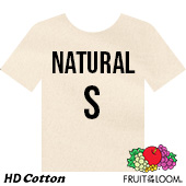 Fruit of the Loom HD Cotton T-shirt - Natural - Small