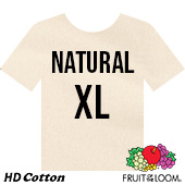 Fruit of the Loom HD Cotton T-shirt - Natural - XL