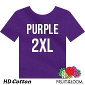 Fruit of the Loom HD Cotton T-shirt - Purple - 2XL