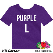 Fruit of the Loom HD Cotton T-shirt - Purple - Large