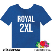 Fruit of the Loom HD Cotton T-shirt - Royal - 2XL