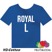 Fruit of the Loom HD Cotton T-shirt - Royal - Large