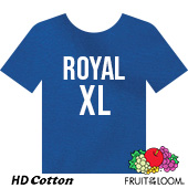 Fruit of the Loom HD Cotton T-shirt - Royal - XL