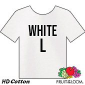 Fruit of the Loom HD Cotton T-shirt - White - Large