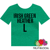 Fruit of the Loom Iconic™ T-shirt - Irish Green Heather - Large