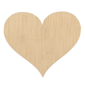 Large Heart Wood Blank - 6" x 6.5"