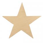 Large Star Wood Blank- 6"