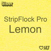 12" x 15" Sheet Siser Stripflock Pro HTV - Lemon