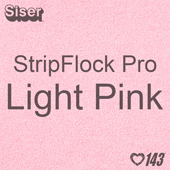 12" x 15" Sheet Siser Stripflock Pro HTV - Light Pink