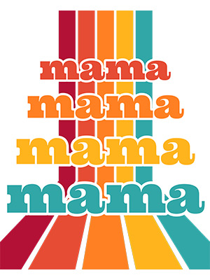 Retro Mama Ready To Press Sublimation and DTF Transfer