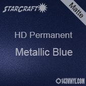 12" x 5' Roll - StarCraft HD Matte Permanent Vinyl - Metallic Blue 