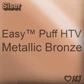 Easy™ Puff HTV: 12" x 12" - Metallic Bronze