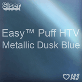 Easy™ Puff HTV: 12" x 12" - Metallic Dusk Blue