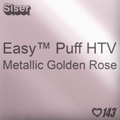 Easy™ Puff HTV: 12" x 24" - Metallic Golden Rose