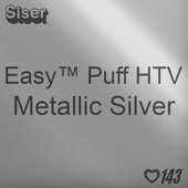 Easy™ Puff HTV: 12" x 12" - Metallic Silver