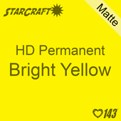 12" x 5' Roll - StarCraft HD Matte Permanent Vinyl - Bright Yellow