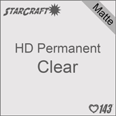 12" x 5' Roll - StarCraft HD Matte Permanent Vinyl - Clear