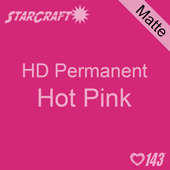 12" x 5' Roll - StarCraft HD Matte Permanent Vinyl - Hot Pink