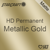 12" x 12" Sheet - StarCraft HD Matte Permanent Vinyl - Metallic Gold