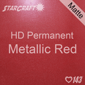 12" x 5' Roll - StarCraft HD Matte Permanent Vinyl - Metallic Red