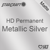 12" x 12" Sheet - StarCraft HD Matte Permanent Vinyl - Metallic Silver