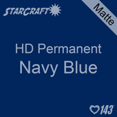 12" x 5' Roll - StarCraft HD Matte Permanent Vinyl - Navy Blue