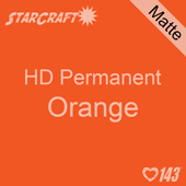 12" x 5' Roll - StarCraft HD Matte Permanent Vinyl - Orange