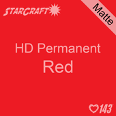 12" x 12" Sheet - StarCraft HD Matte Permanent Vinyl - Red