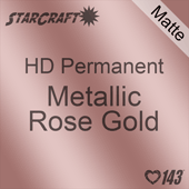 12" x 12" Sheet - StarCraft HD Matte Permanent Vinyl - Metallic Rose Gold