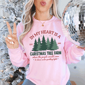 Press Ready Transfer - In My Heart is a Christmas Tree Farm