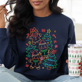 Press Ready Transfer - Neon Gingerbread People