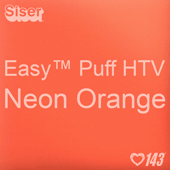 Easy™ Puff HTV: 12" x 12" - Neon Orange