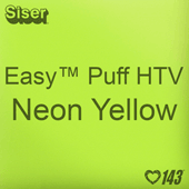 Easy™ Puff HTV: 12" x 24" - Neon Yellow