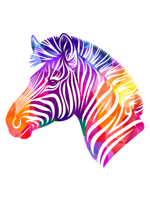 One Colorful Zebra - 143